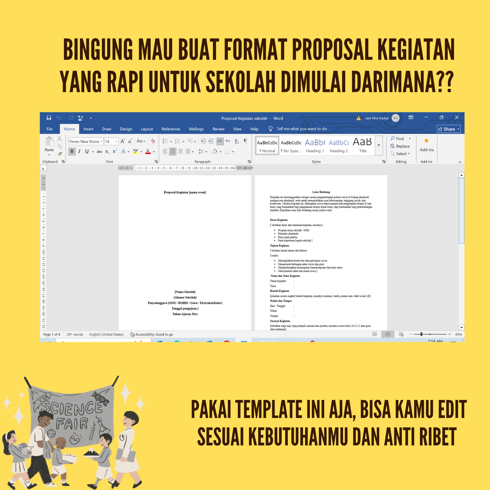 Template Proposal Kegiatan Sekolah (Event)
