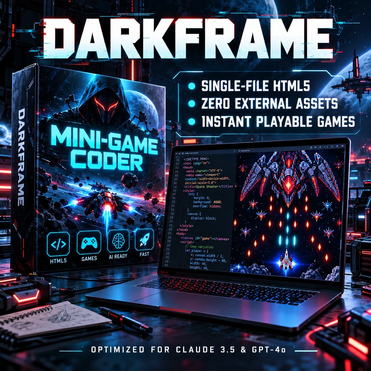 DARKFRAME - HTML5 Mini-Game Coder Bundle by Carlan Hasanudin