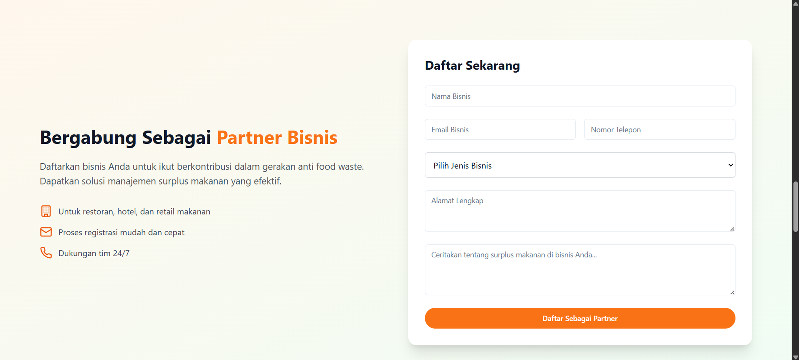 Landing Page Bisnis Interaktif