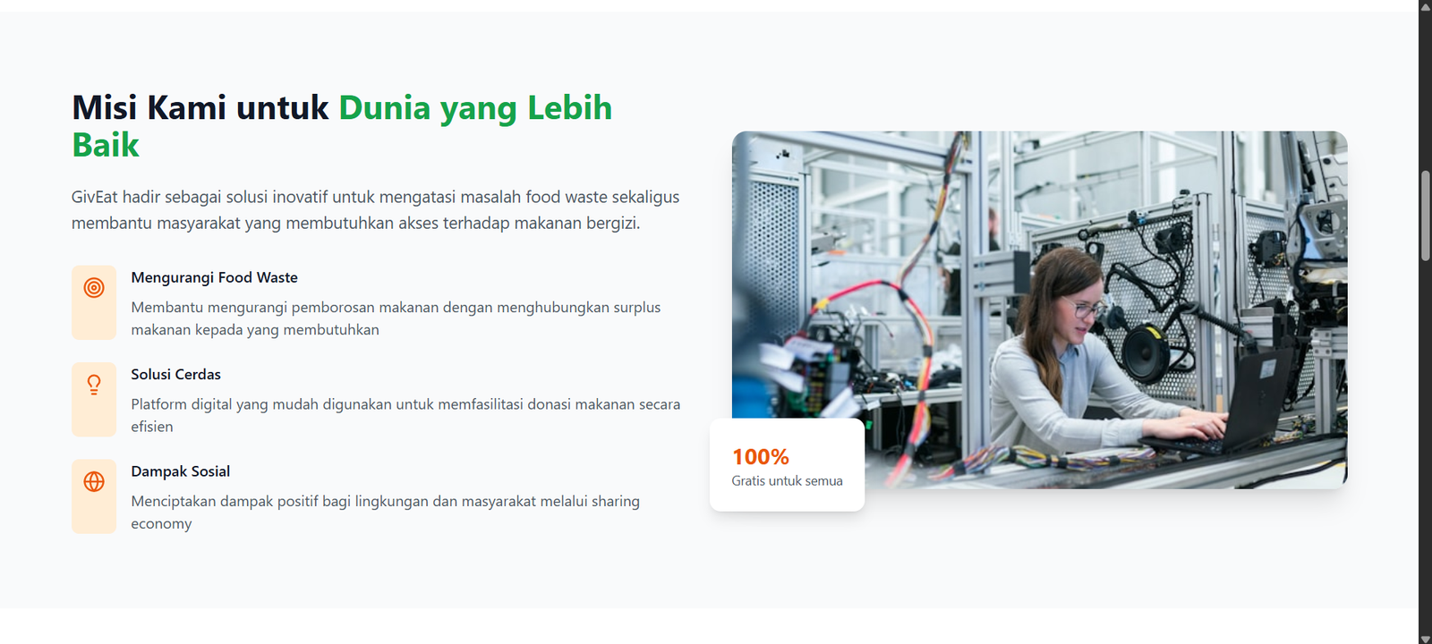 Landing Page Bisnis Interaktif