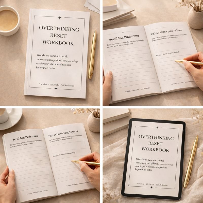 Workbook Mengatasi Overthinking — Panduan 30 Hari Menenangkan Pikiran